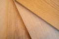 Engineered hardwood or laminate flooring samples.