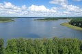 Top view of the Seliger lake in summer Sunny day Royalty Free Stock Photo