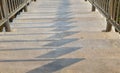 Top view of shadow on cement stair Royalty Free Stock Photo