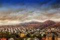 Top view of Shamakhi city.Background Nature Azerbaijan Royalty Free Stock Photo