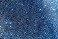 Top view of shiny blue lurex fabric Royalty Free Stock Photo