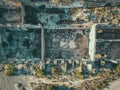 Top view shot of ruins of Montevecchio mining complex on Sardinia