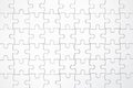 Top view shot of white jigsaw puzzel background