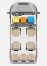 Seat Map of Passenger Big Van Car Royalty Free Stock Photo