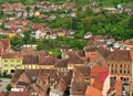 Top view of Sighisoara old town Royalty Free Stock Photo