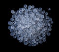 Top view of silica gel granules