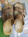 Top view of simple rough tough man footwear made in India