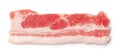 Top view of single silce fresh bacon Royalty Free Stock Photo