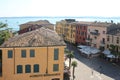 Top view of Sirmione street Italy lake Garda