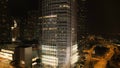 Top view of the skyscrapers in the big city at night. Stock. Great view of the city at night Royalty Free Stock Photo