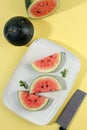 Top View Slice Semangka Water Melon Royalty Free Stock Photo