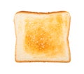 top view of slice of toasted bread isolated Royalty Free Stock Photo