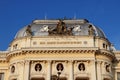 Top view of Slovak National Theatre and red flowers in Bratislava, Slovakia Royalty Free Stock Photo