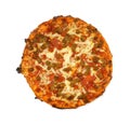 Top view of small cooked pizza Royalty Free Stock Photo