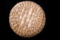 Top view on small handmade craft round box Royalty Free Stock Photo