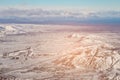 Top view snow covered mountain Iceland Royalty Free Stock Photo