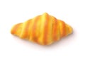 Top view of soft antistress toy croissant