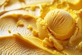Top view of soft mango sorbet surface Royalty Free Stock Photo