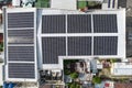 Top view of solar panels installed on top of a mall in Tacloban City Royalty Free Stock Photo