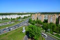 Top view of Solnechnaya alley in Zelenograd Administrative District, Moscow