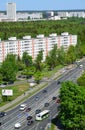 Top view of Solnechnaya alley in Zelenograd Administrative District, Moscow