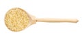 Top view of spoon with parboiled long-grain rice Royalty Free Stock Photo