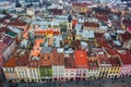 Top view of the square old city