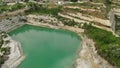 Top view of the St. Klimentovsky Lake in Inkerman