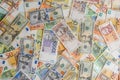 Top view of a stack of euro banknotes Royalty Free Stock Photo