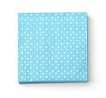 Top view of stacked blue dot paper napkins Royalty Free Stock Photo