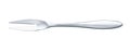 Top view Stainless steel fruit fork isolated on white background, clipping path