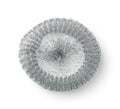 Top view of stainless steel wire mesh kitchen scrubber