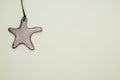 Top view of starfish pendant isolated on a white background Royalty Free Stock Photo