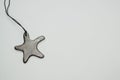 Top view of starfish pendant isolated on a white background Royalty Free Stock Photo