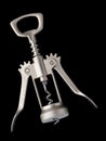 Top view of steel winged corkscrew bottle opener