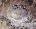 Top view of Stefanos volcano crater on Nisyros island, Greece, Dodecanese Royalty Free Stock Photo