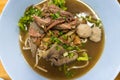 Top view of stewed beef soup Royalty Free Stock Photo