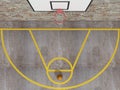 Top view of Street basketball
