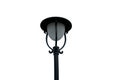 Top view of street lamp or garden light isolated on white background Royalty Free Stock Photo