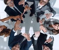 Top view.successful business team looking at the camera Royalty Free Stock Photo