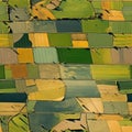 Top view of summer farmers' fields Royalty Free Stock Photo