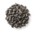 Top view of sunflower press cake pellets Royalty Free Stock Photo