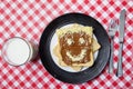 Sweet chocolate bread with funny face Royalty Free Stock Photo