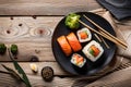 Top view table of sushi Royalty Free Stock Photo