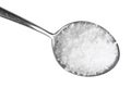 top view tablespoon with coarse Sea Salt close up Royalty Free Stock Photo