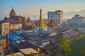 Top view on Tain Nan Pagoda, Nyaungshwe, Myanmar Royalty Free Stock Photo