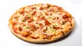 Top view tasty traditional Italian pizza. Copy space for your logo Royalty Free Stock Photo