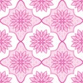 Top view tender pink lotus flower seamless pattern