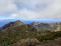 Teno mountains with curved mountain road