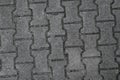 Top view on texture of figured paving slabs